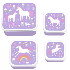 Best A Little Lovely Company Charlie Lunch & Snack Box unicorn dreams