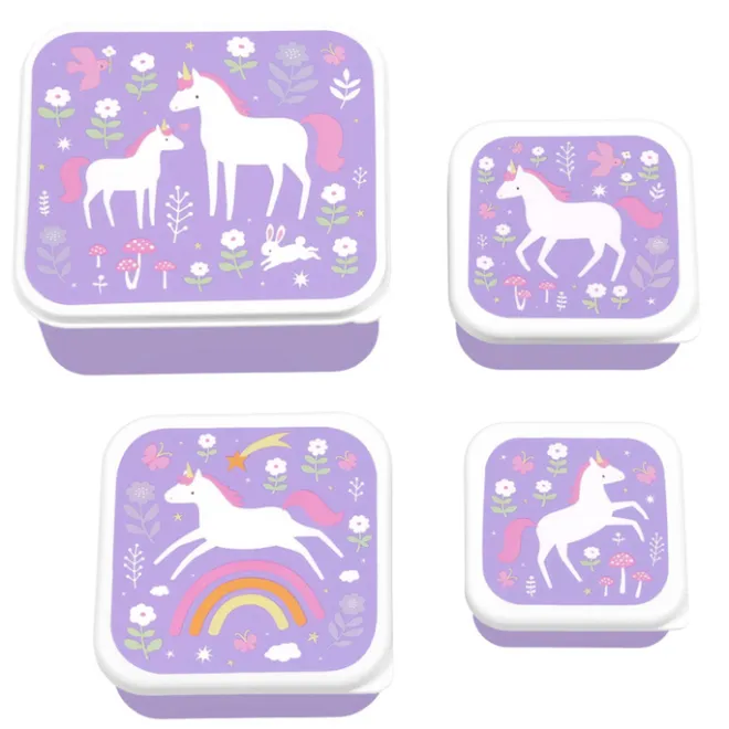 Best A Little Lovely Company Charlie Lunch & Snack Box unicorn dreams
