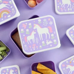 Best A Little Lovely Company Charlie Lunch & Snack Box unicorn dreams