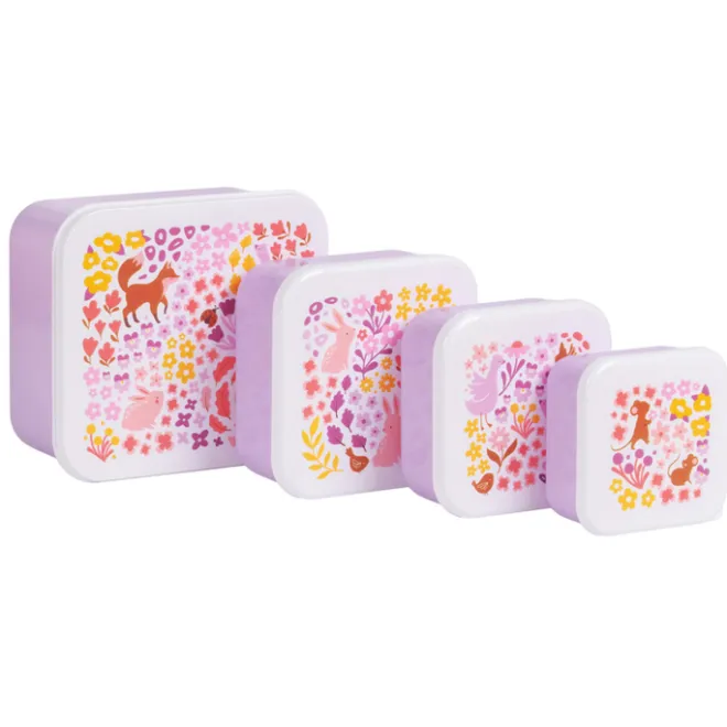 Sale A Little Lovely Company Charlie Lunch & Snack Box flower garden