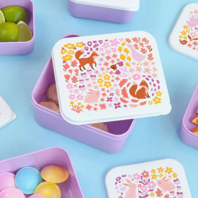 Sale A Little Lovely Company Charlie Lunch & Snack Box flower garden
