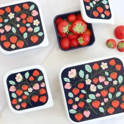 Best A Little Lovely Company Charlie Lunch & Snack Box strawberries