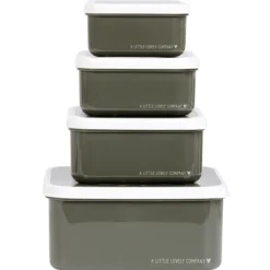 New A Little Lovely Company Charlie Lunch & Snack Box savanna