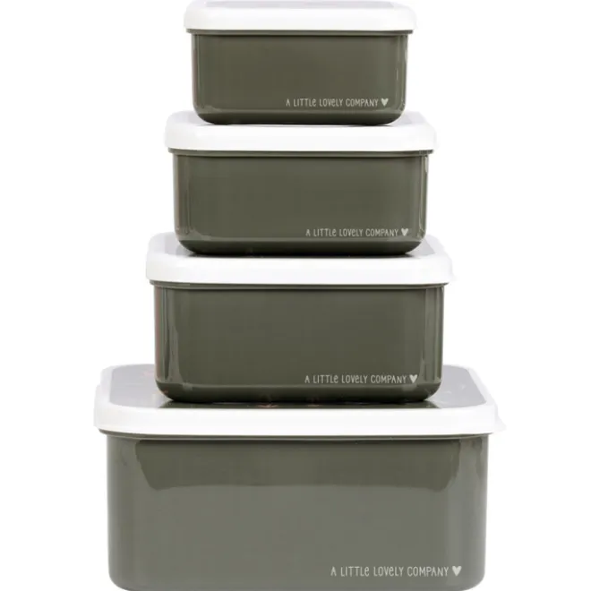 New A Little Lovely Company Charlie Lunch & Snack Box savanna