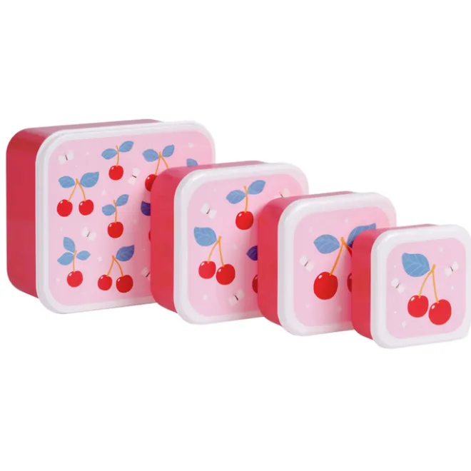 Sale A Little Lovely Company Charlie Lunch & Snack Box cherries