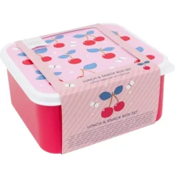 Sale A Little Lovely Company Charlie Lunch & Snack Box cherries