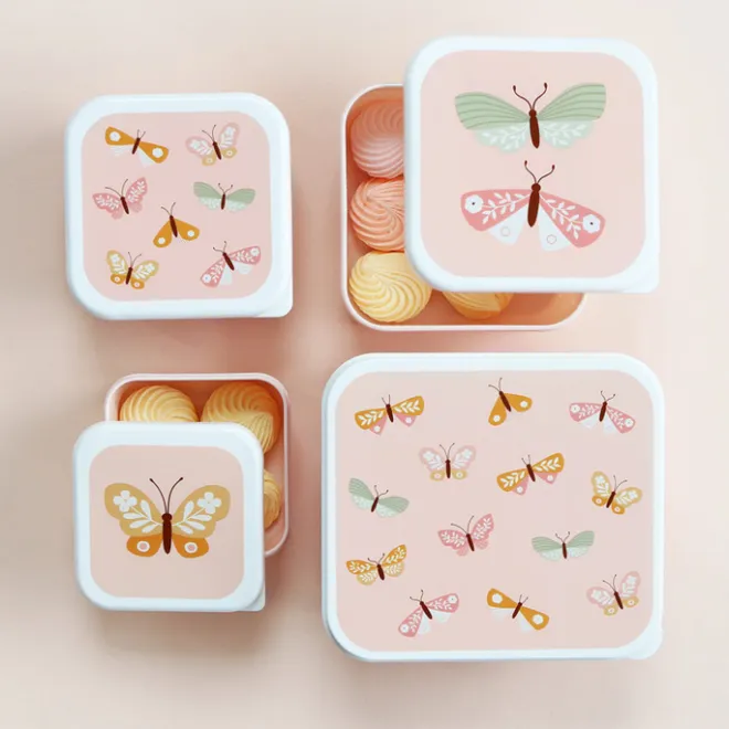 Sale A Little Lovely Company Charlie Lunch & Snack Box butterflies