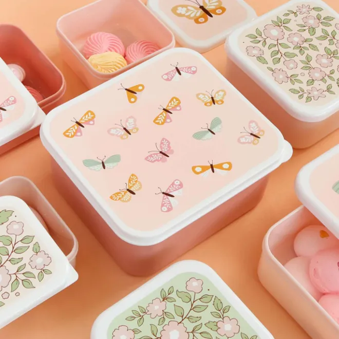 Sale A Little Lovely Company Charlie Lunch & Snack Box butterflies