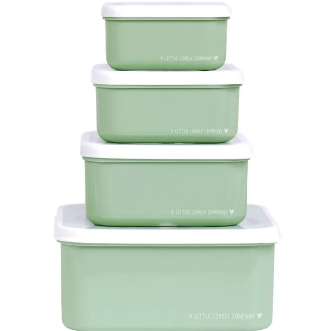 Hot A Little Lovely Company Charlie Lunch & Snack Box forest friends - sage