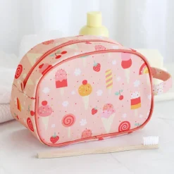 New A Little Lovely Company Jules Toiletry Bag ice-cream