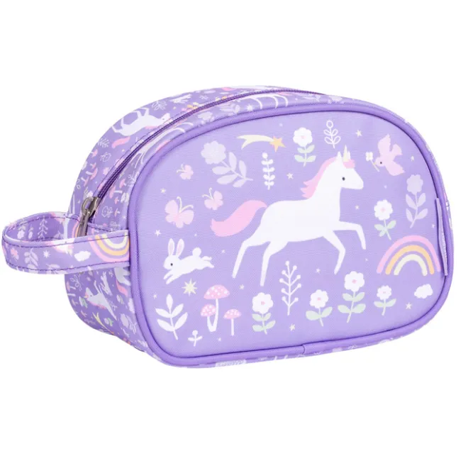 New A Little Lovely Company Jules Toiletry Bag unicorn dreams