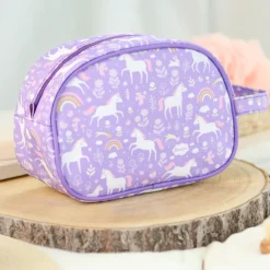New A Little Lovely Company Jules Toiletry Bag unicorn dreams