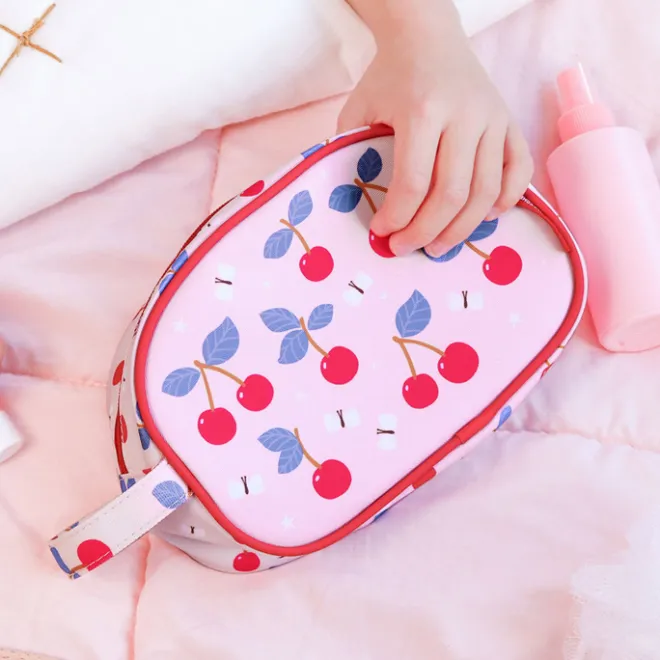 Clearance A Little Lovely Company Jules Toiletry Bag cherries