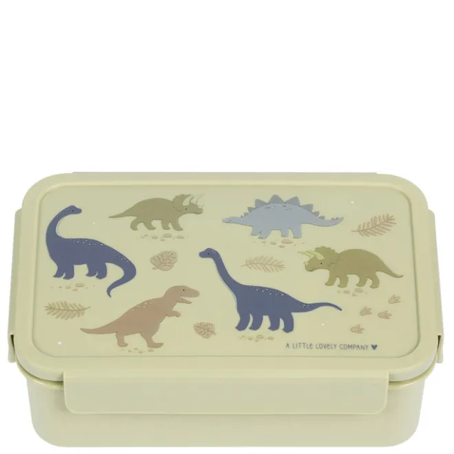 New A Little Lovely Company Robin Bento Lunchbox dinosaurs