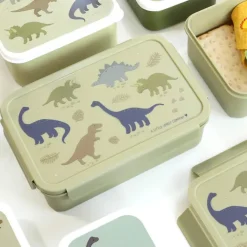 New A Little Lovely Company Robin Bento Lunchbox dinosaurs