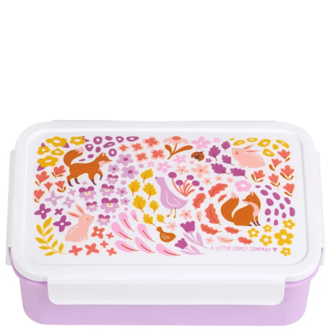 A Little Lovely Company Robin Bento Lunchbox flower garden