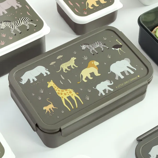 Discount A Little Lovely Company Robin Bento Lunchbox savanna