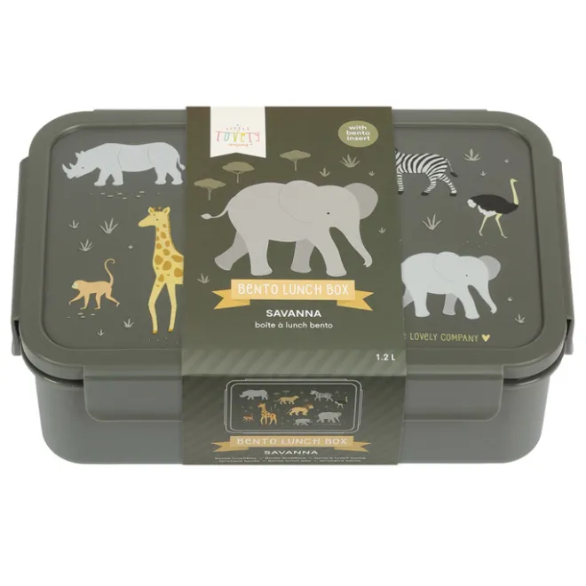 Discount A Little Lovely Company Robin Bento Lunchbox savanna