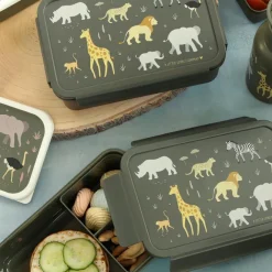 Discount A Little Lovely Company Robin Bento Lunchbox savanna