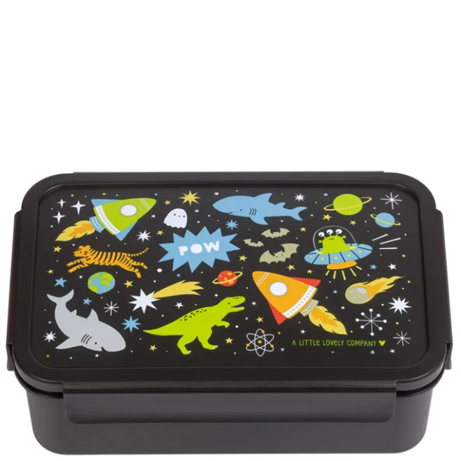 New A Little Lovely Company Robin Bento Lunchbox galaxy