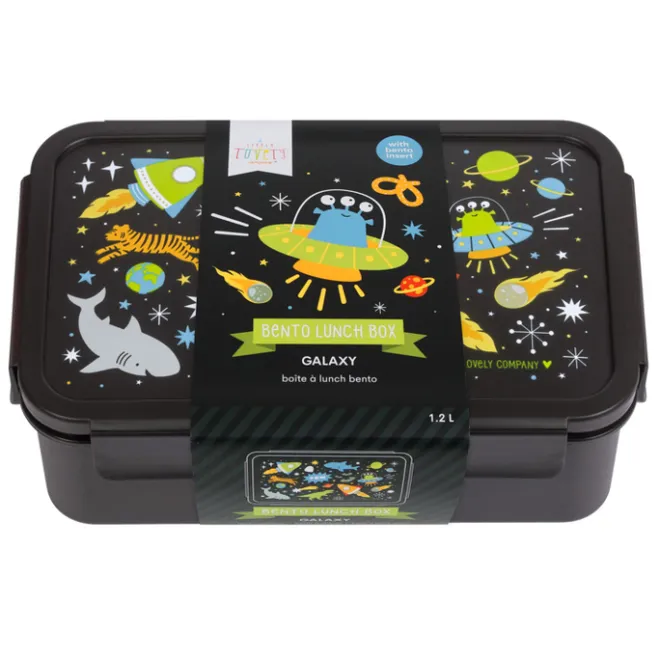 New A Little Lovely Company Robin Bento Lunchbox galaxy