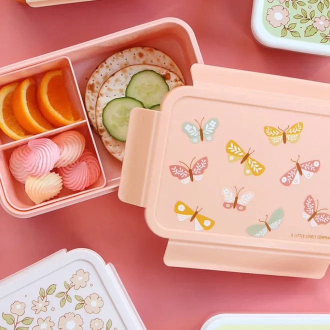 Best A Little Lovely Company Robin Bento Lunchbox butterflies