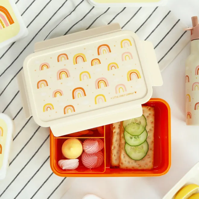 Online A Little Lovely Company Robin Bento Lunchbox rainbows