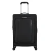 Sale American Tourister Cloudrider  Spinner M Expandable TSA jet black