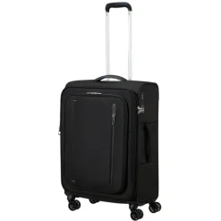 Sale American Tourister Cloudrider  Spinner M Expandable TSA jet black