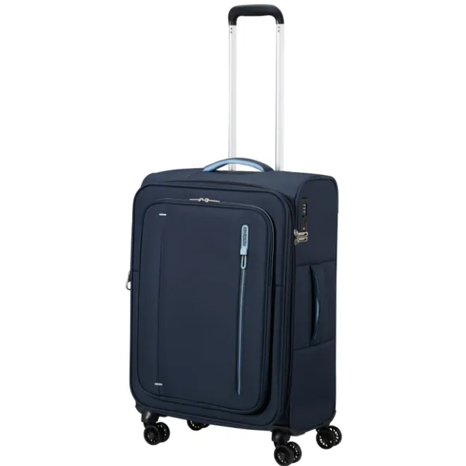 New American Tourister Cloudrider Spinner M Expandable TSA sky navy