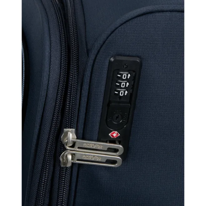 New American Tourister Cloudrider Spinner M Expandable TSA sky navy