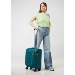 Best American Tourister Cloudrider  Spinner S Expandable TSA misty teal