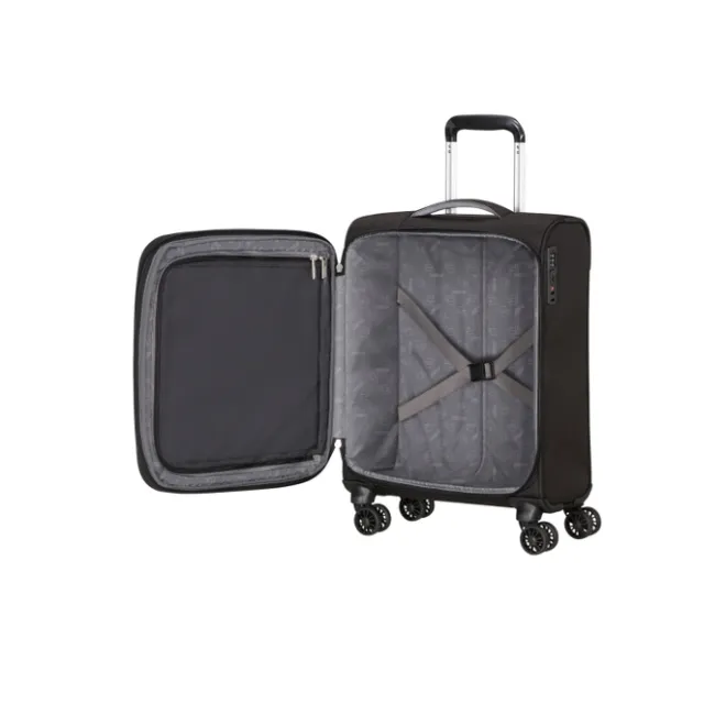 Best American Tourister Cloudrider Spinner S Expandable TSA jet black