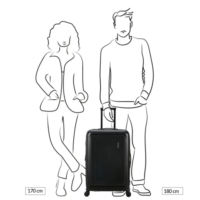 American Tourister Dashpop Spinner 67 Exp true black