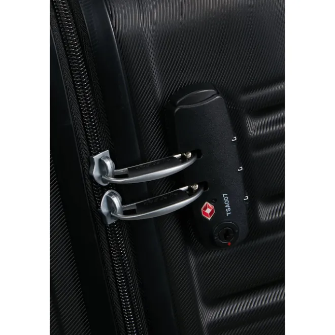 Clearance American Tourister Flashline Spin. 55/25 Cabin Trolley shadow black
