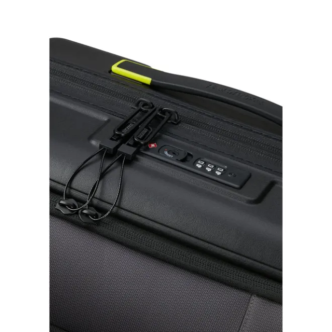 Online American Tourister Hello Cabin Spinner 55 EXP Coated black/lime
