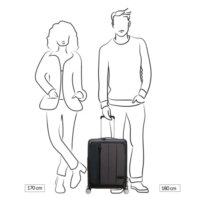 Hot American Tourister Hello Cabin Spinner 55 EXP grey melange