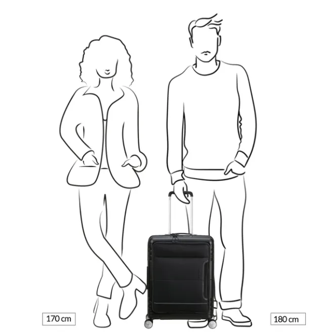 Clearance American Tourister Hello Cabin Spinner 55 EXP onyx black