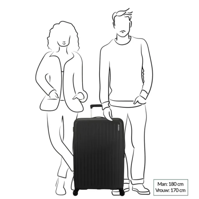 Best American Tourister Rejoy Spinner 77/28 TSA true black