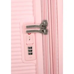 Clearance American Tourister Soundbox Spinner 77/28 TSA Expandable pastel pink