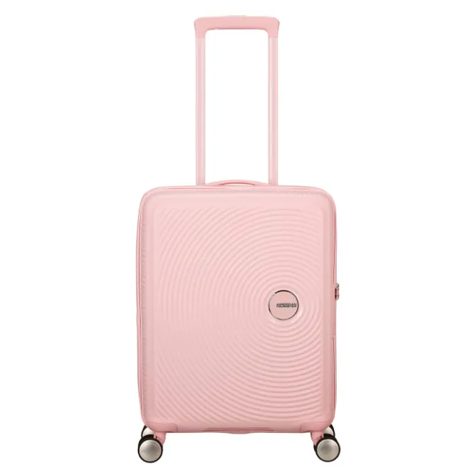 Clearance American Tourister Soundbox Spinner 55/20 TSA Expandable pastel pink