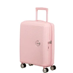 Clearance American Tourister Soundbox Spinner 55/20 TSA Expandable pastel pink