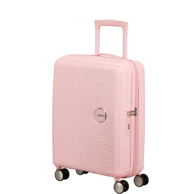 Clearance American Tourister Soundbox Spinner 55/20 TSA Expandable pastel pink