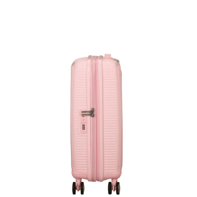 Clearance American Tourister Soundbox Spinner 55/20 TSA Expandable pastel pink