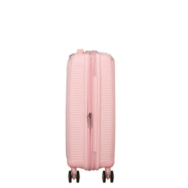 Clearance American Tourister Soundbox Spinner 55/20 TSA Expandable pastel pink