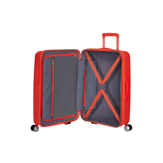 Outlet American Tourister Soundbox Spinner 67/24 TSA Expandable neon orange