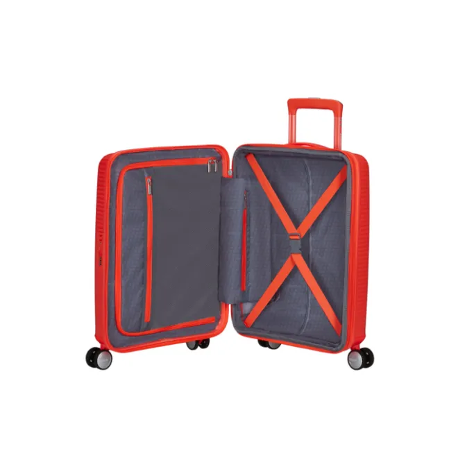 New American Tourister Soundbox Spinner 55/20 TSA Expandable neon orange