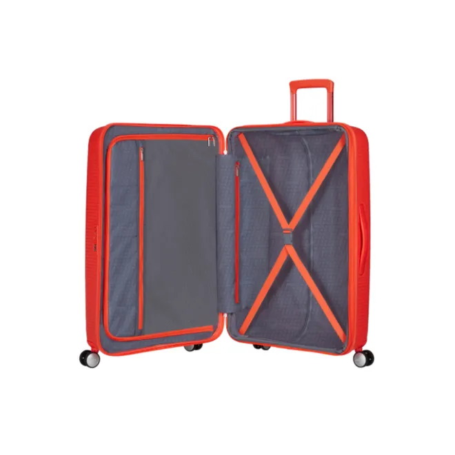 New American Tourister Soundbox Spinner 77/28 TSA Expandable neon orange