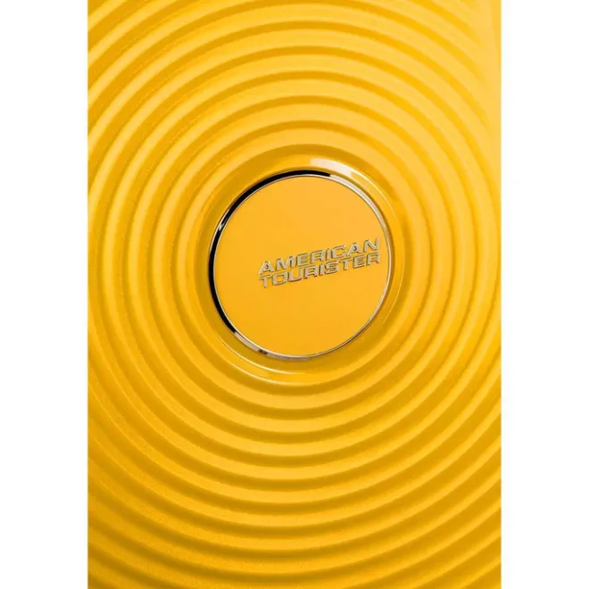 American Tourister Soundbox Spinner 55 Expandable golden yellow