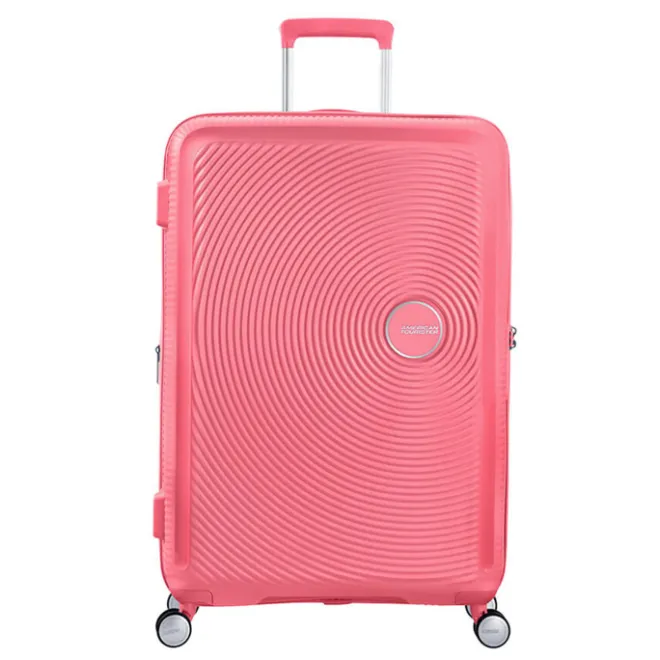 New American Tourister Soundbox Spinner 77 Expandable sun kissed coral